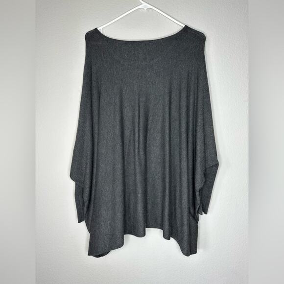 ALFANI Womens Boatneck Poncho Asymmetrical Hem Dolman Sleeve Studded Sweater XS - Picture 3 of 4